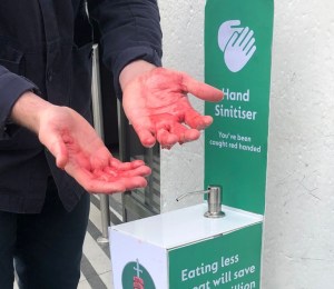 Fake blood catches shoppers out