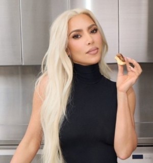 Kim Kardashian eating Beyond Meat