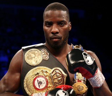 Lawrence Okolie with boxing belts