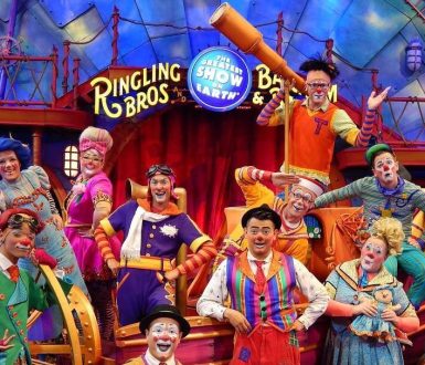 clowns at the Ringling Bros circus